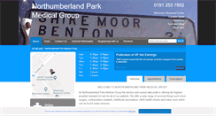 Desktop Screenshot of northumberlandparkmedicalgroup.nhs.uk